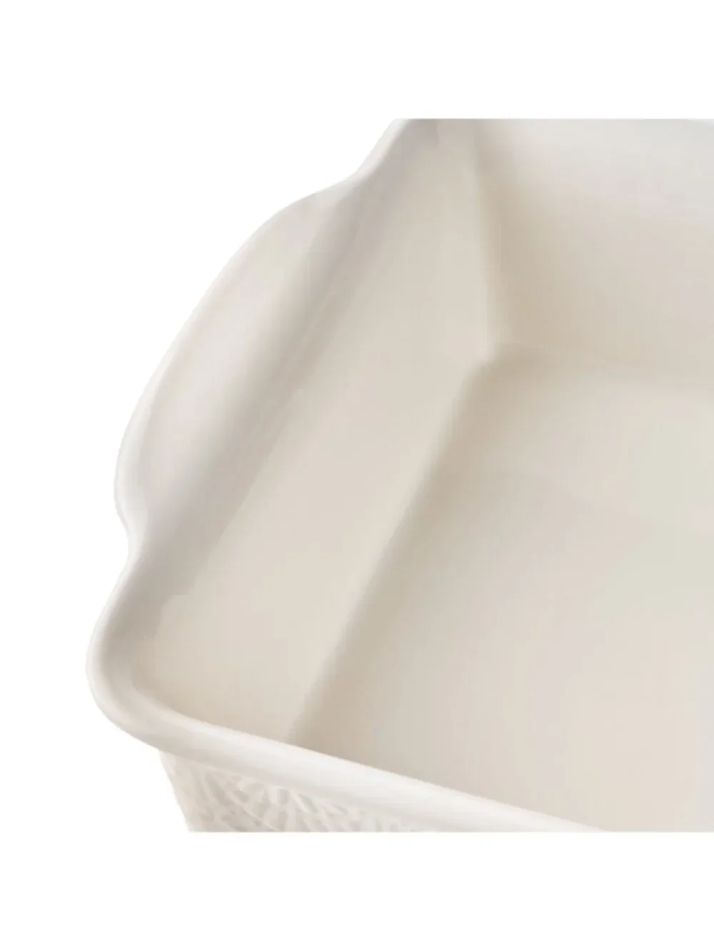 The Pioneer Woman Home White Vintage Lace Ceramic Casserole Baking Lid Dish